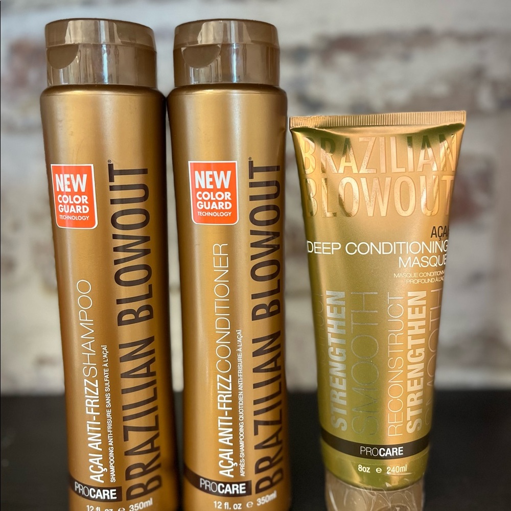 Brazilian Blowout Anti-Frizz Shampoo, Conditioner and Masque